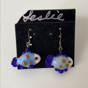 Leslie Glass Fish Earrings